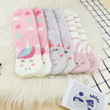 2022 vente chaude mignonne microfibre enfants chaussettes enfants